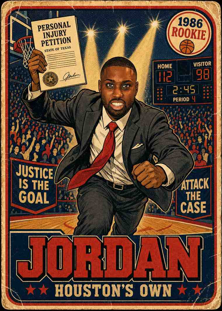 Jordan — Houston's Own — 1986 Rookie trading card front